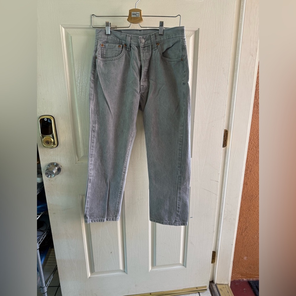 Levi’s 501 Gray Straight-Leg Jeans